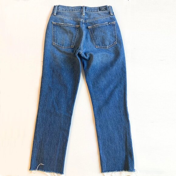NOEND DENIM High Rise Straight Crop Jeans, Blue, 26 - Picture 6 of 15